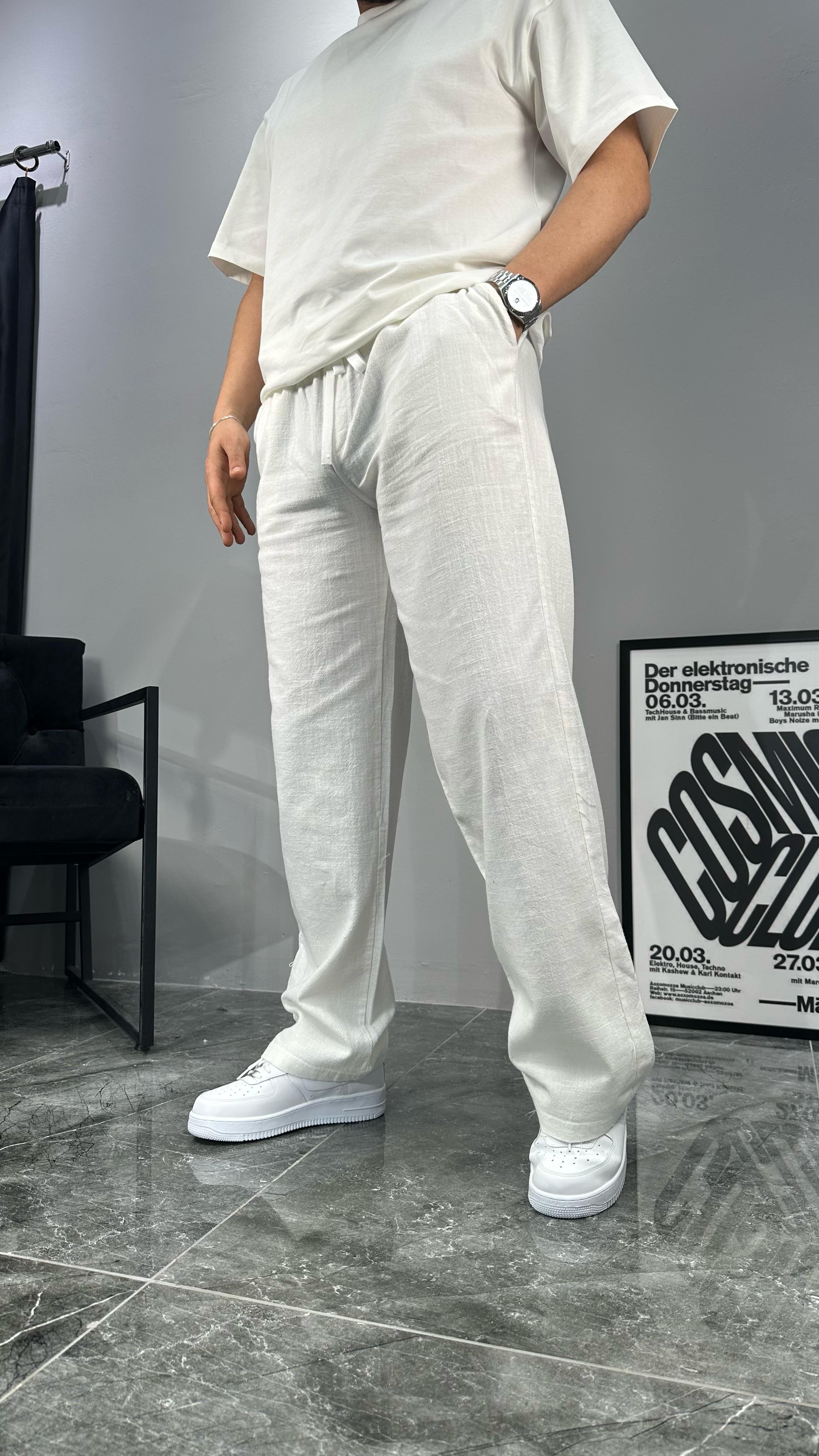 Rahat Kalıp Keten Jogger