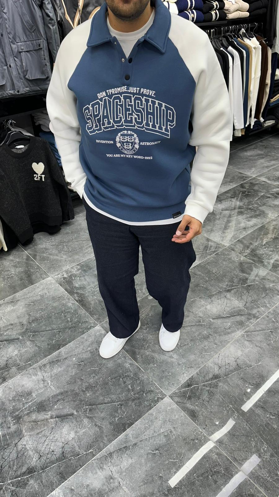 SpaceShip Şardonlu Sweat