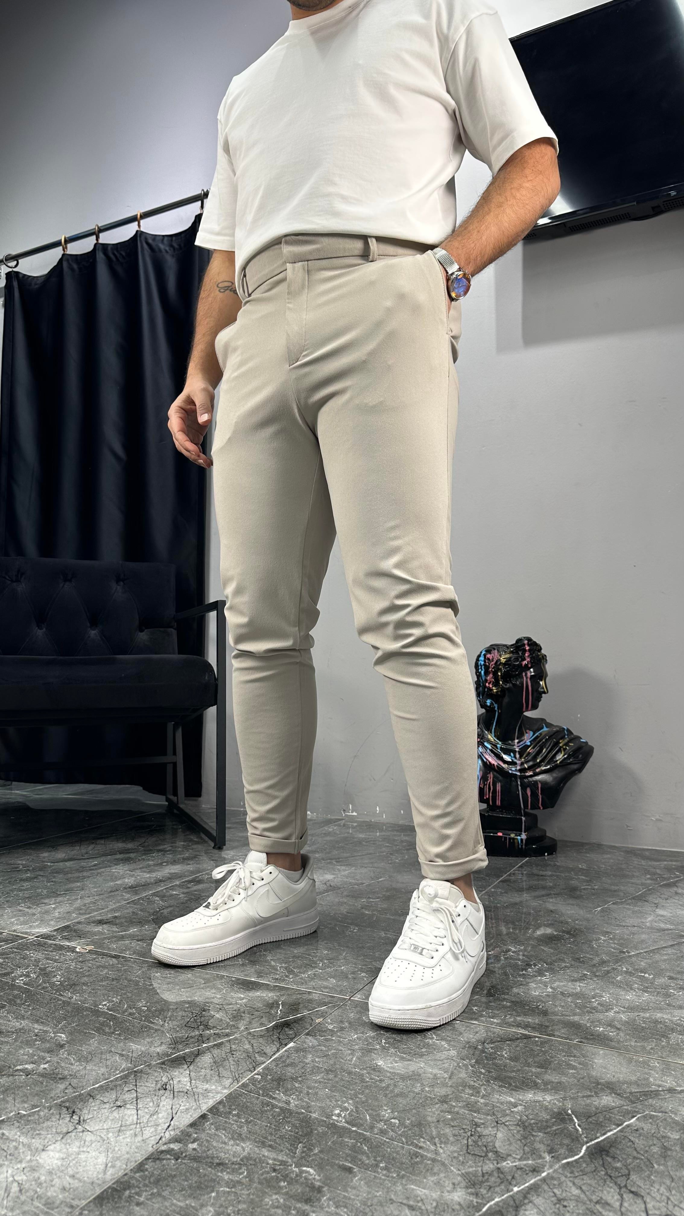 Duble Paça Kumaş Pantolon