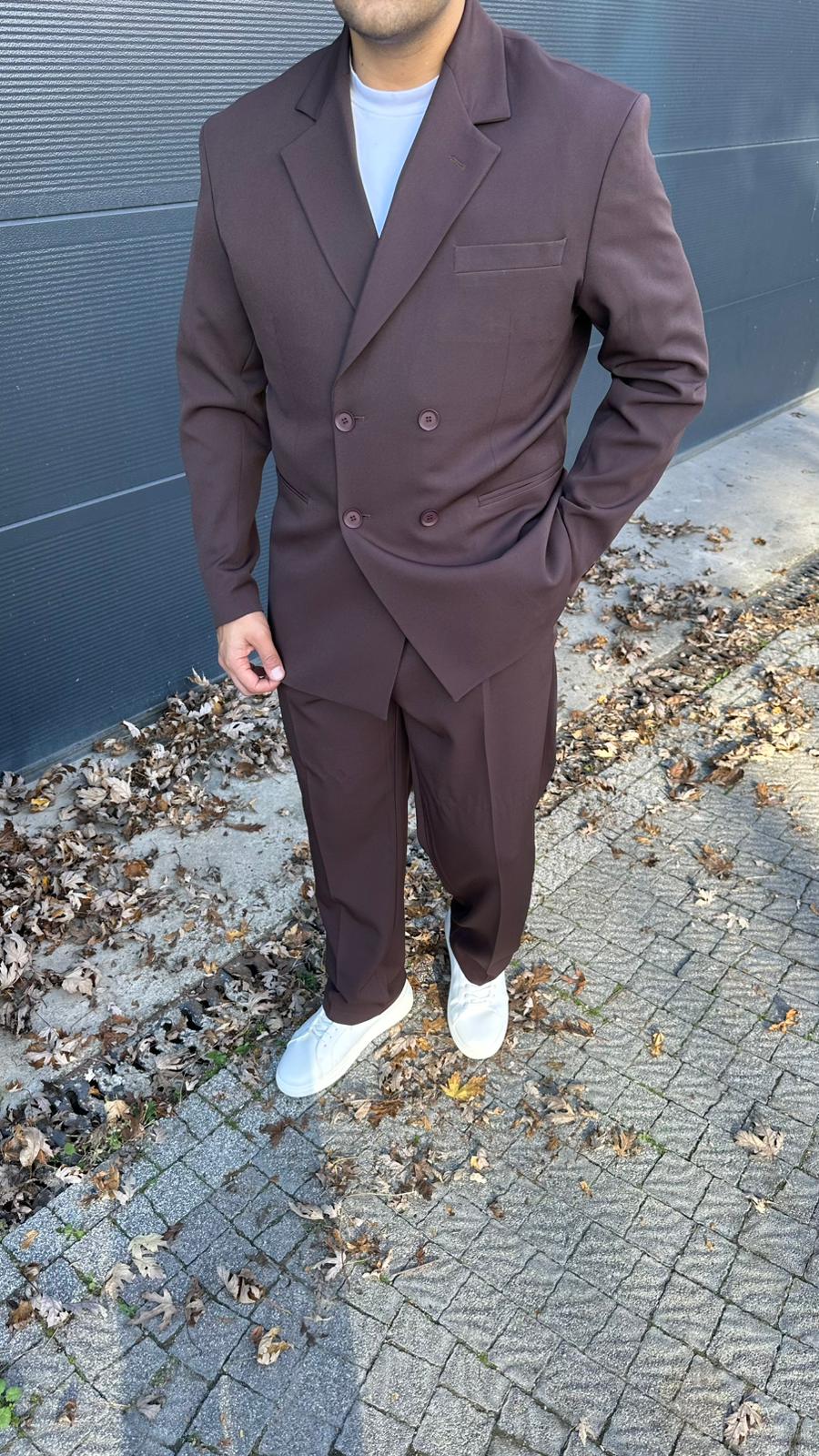 Kruvaze Rahat Kalıp Takım Elbise