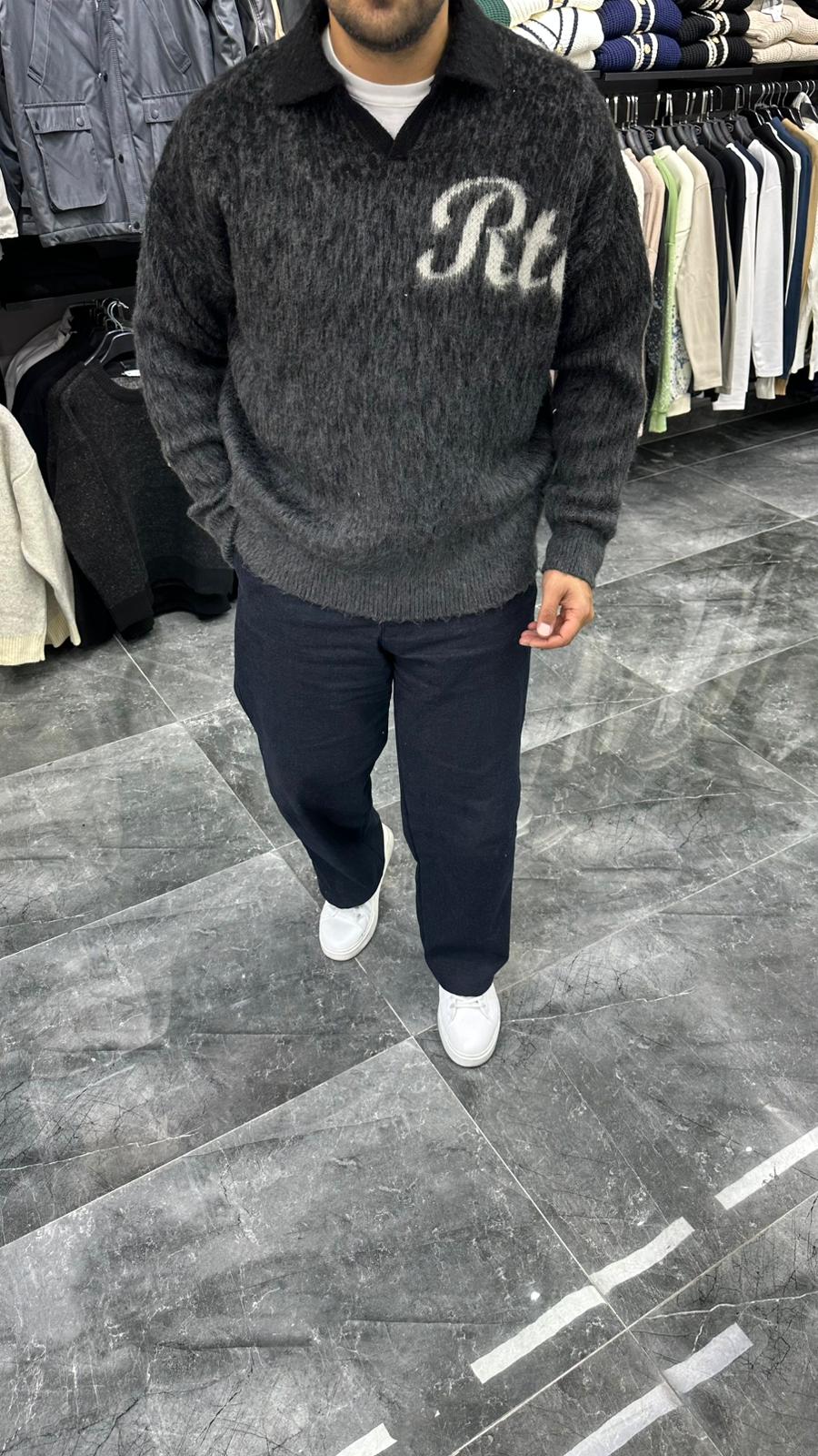 Retro Polo Sweatshirt