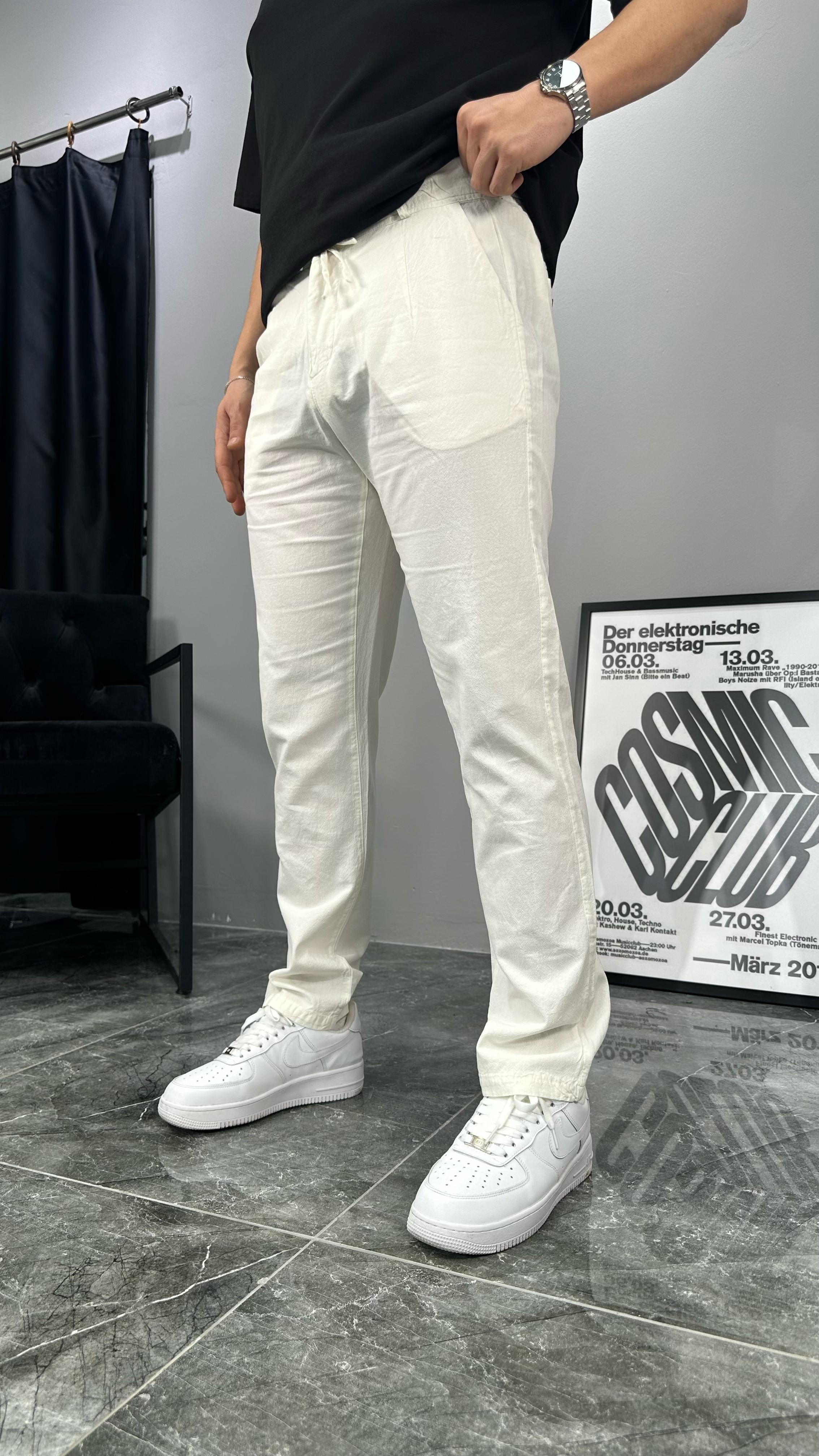 Regular Keten Pantolon