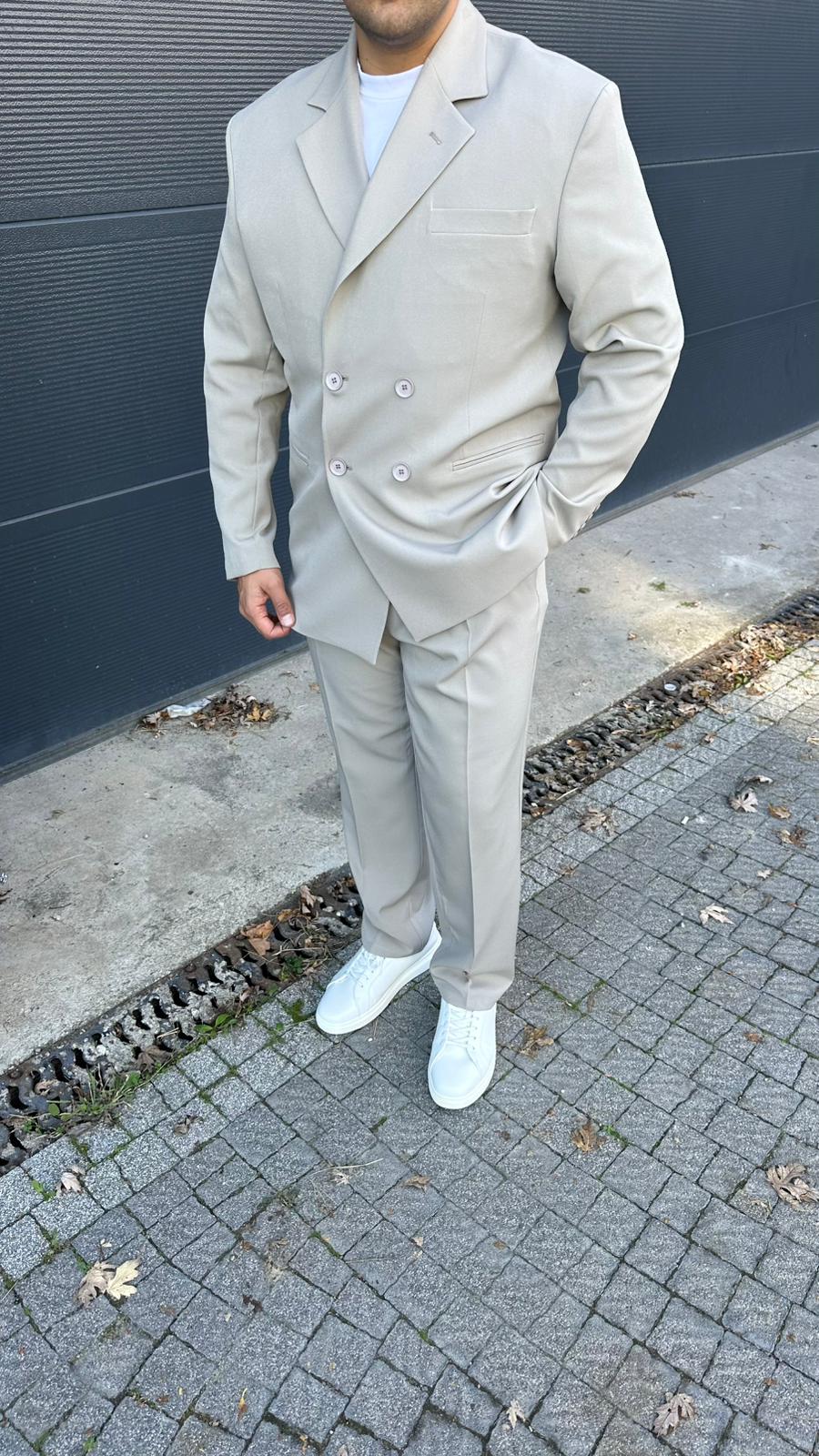 Kruvaze Rahat Kalıp Takım Elbise