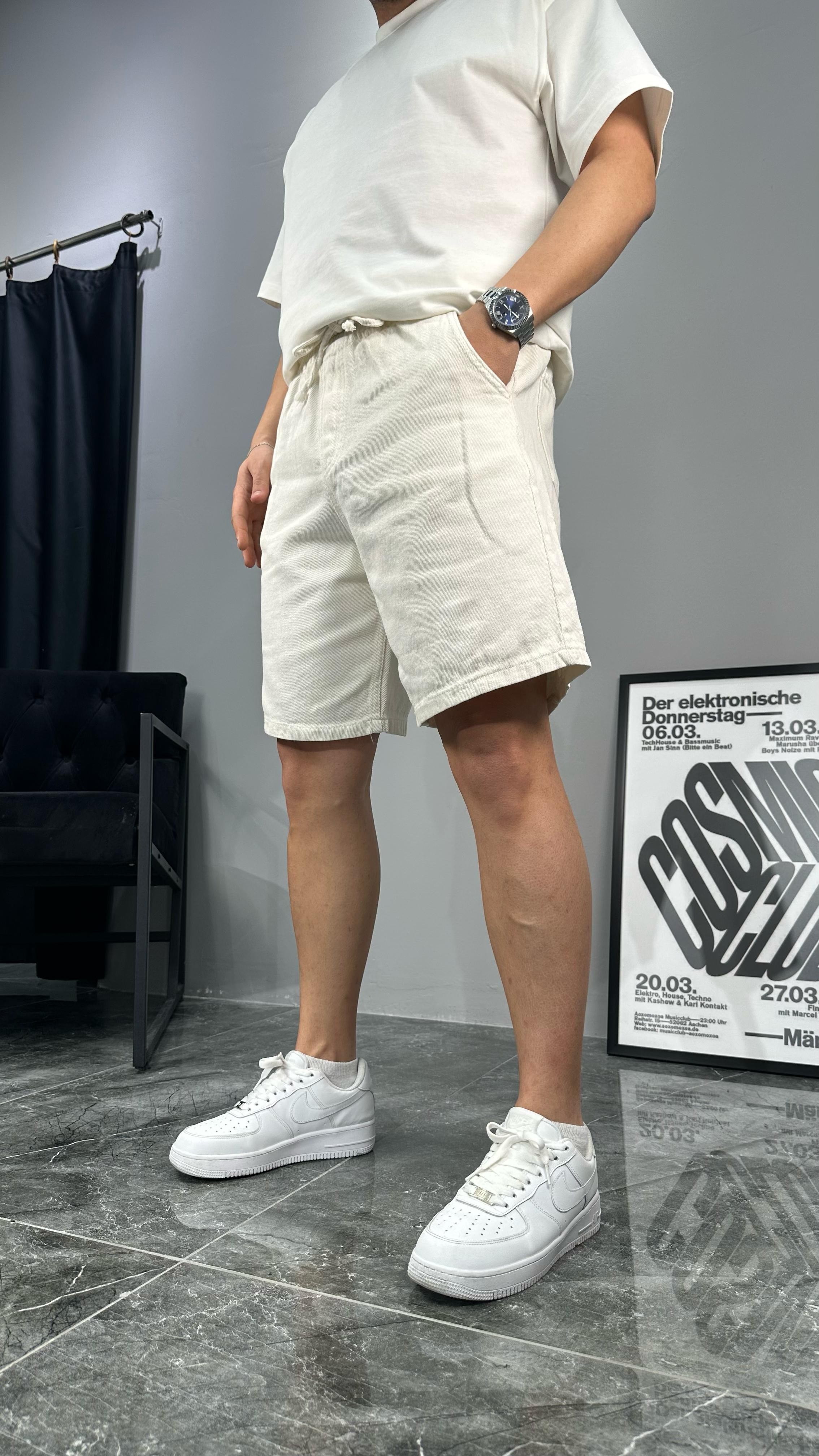 Baggy Fit Kot Şort
