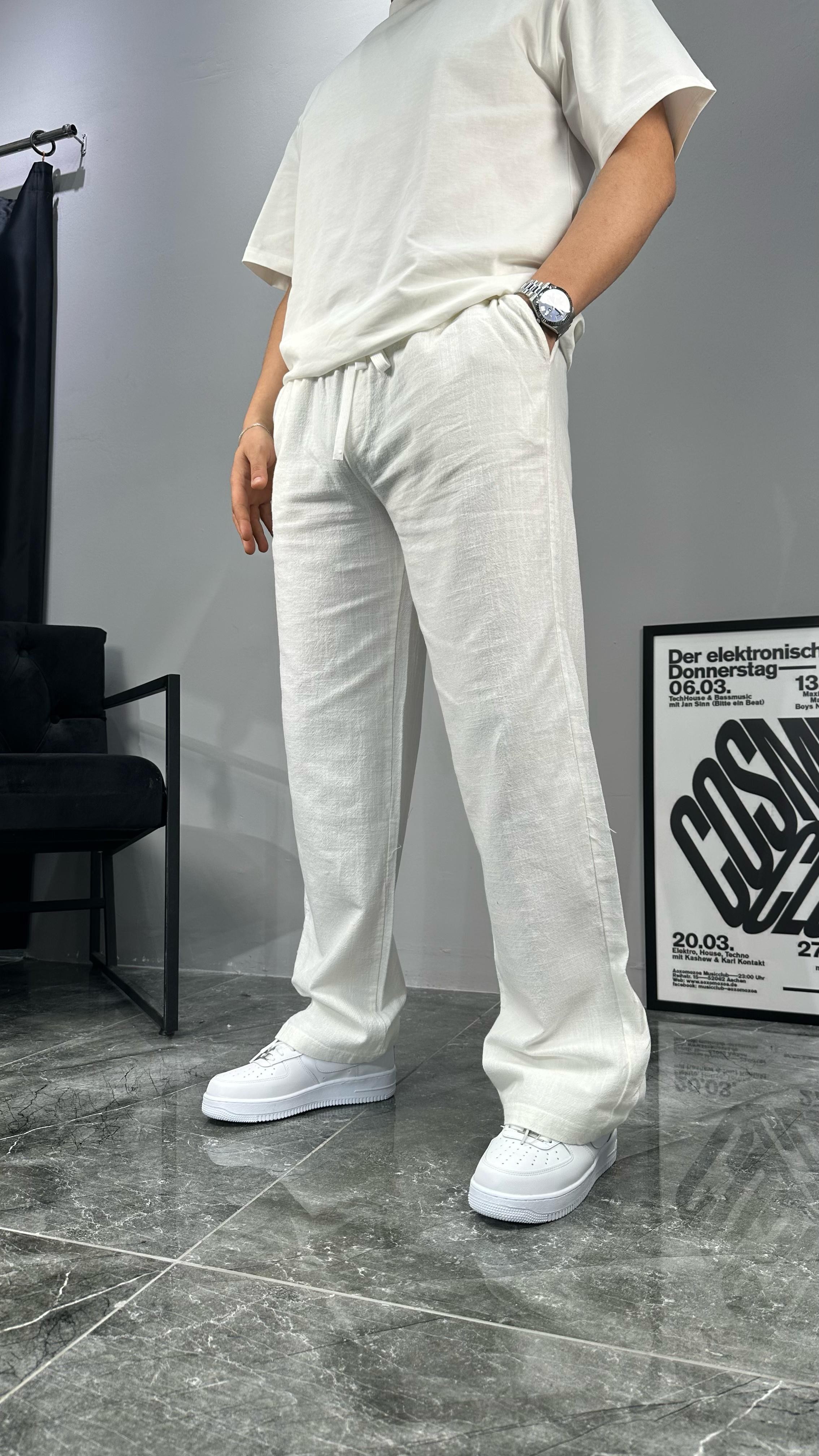 Rahat Kalıp Keten Jogger