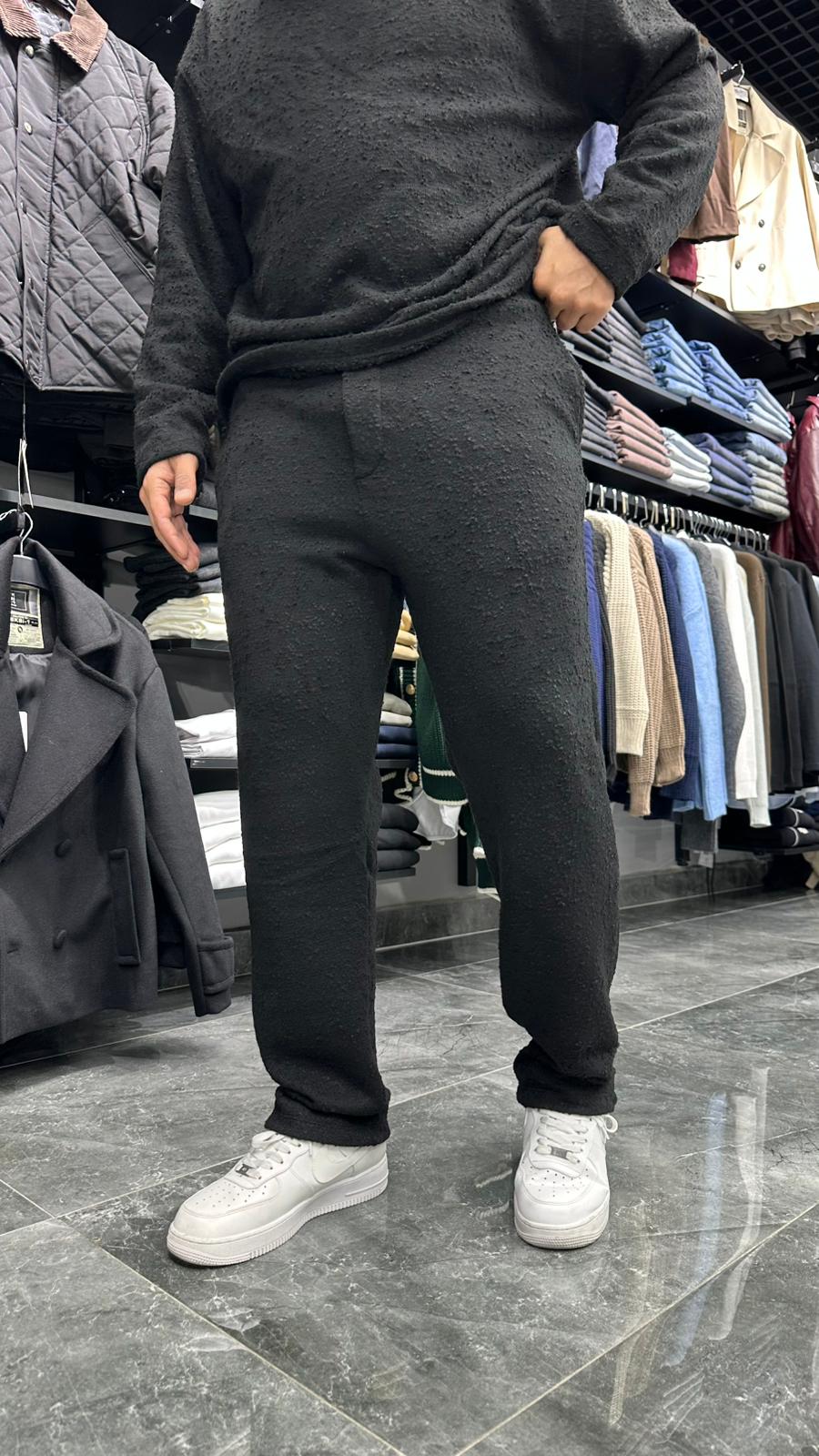 Kışlık Benekli Takım Siyah