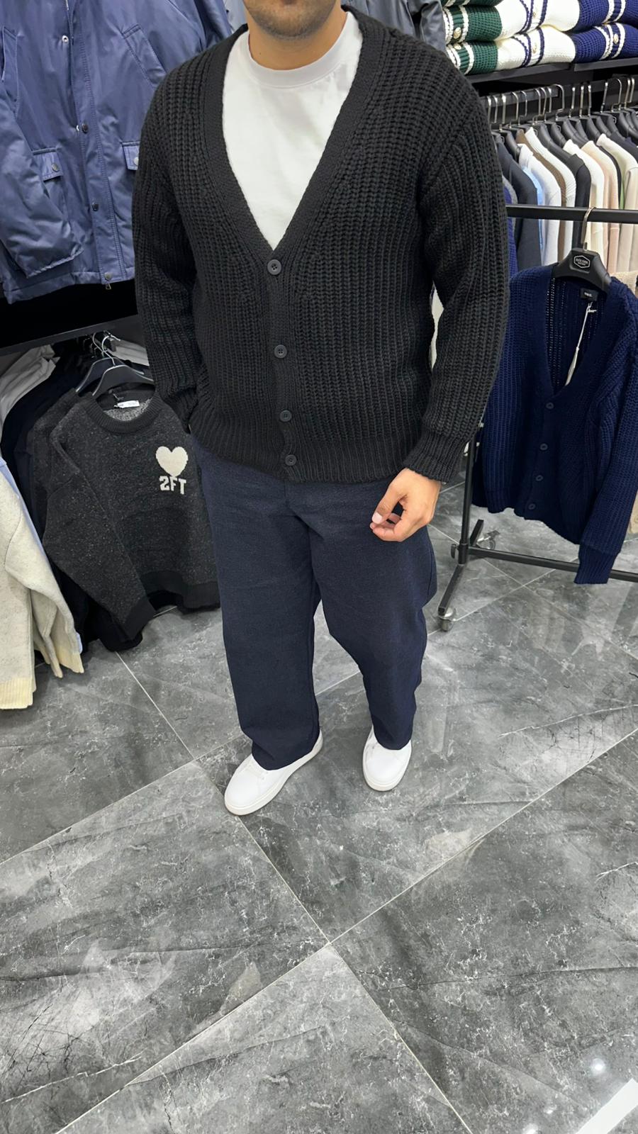 Düğmeli Örme Triko