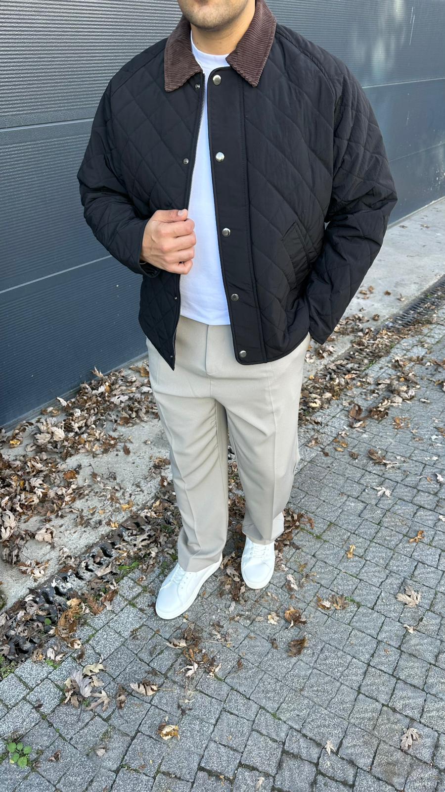 Antioch Kontrast Yaka Baklava Desenli Mont