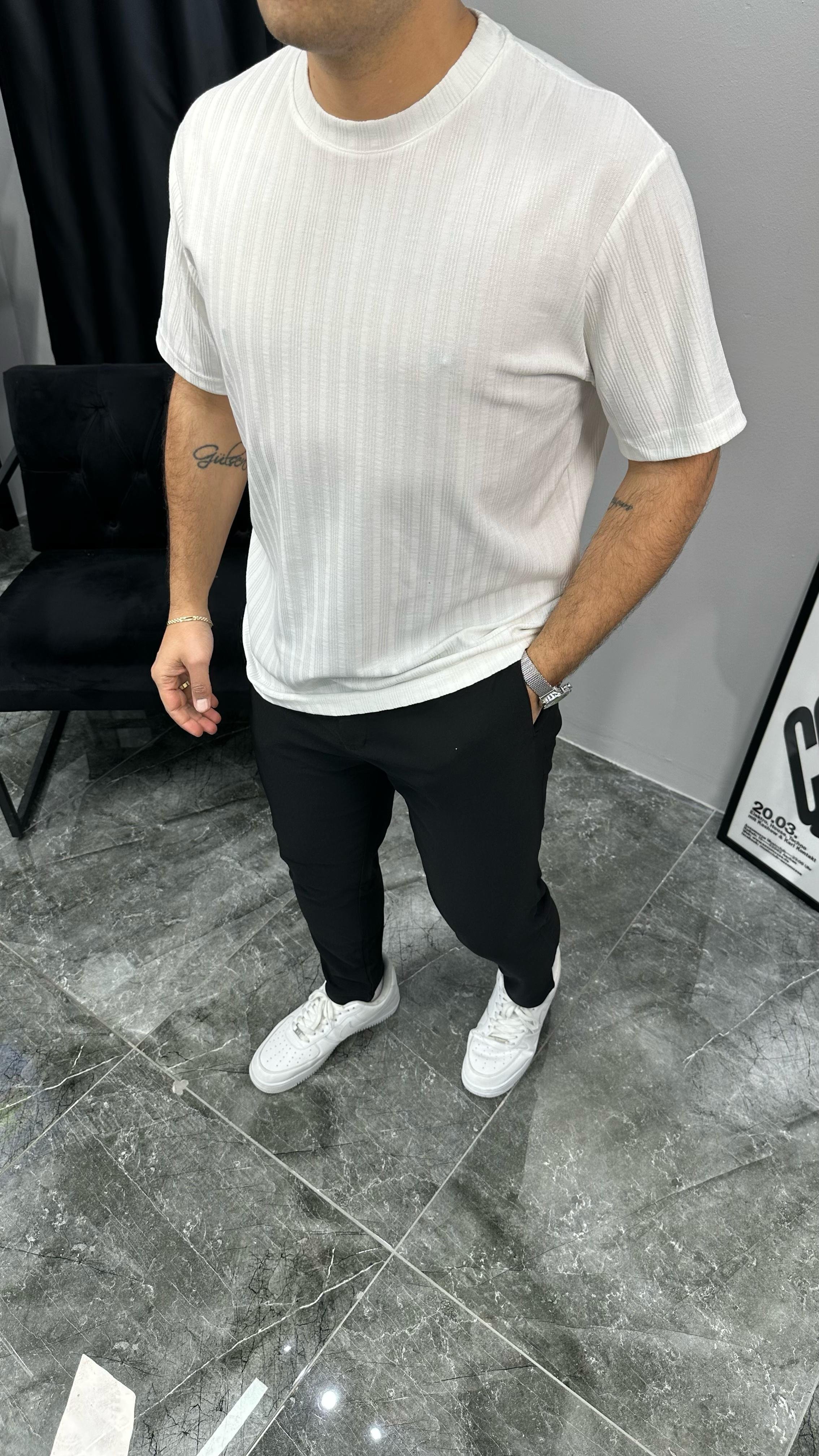 Şerit Desenli Tshirt