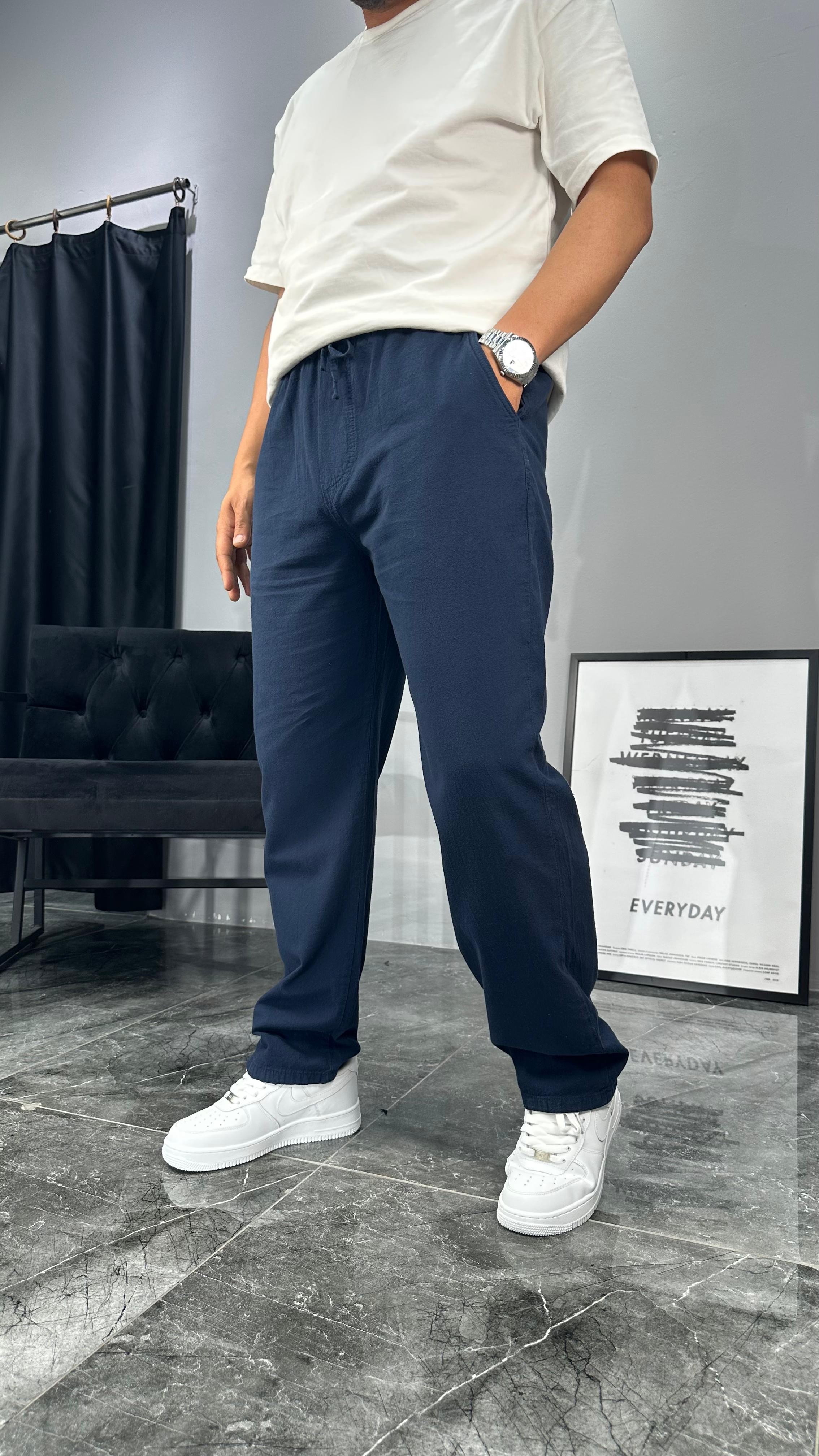 Comfort Fit Keten Pantolon 