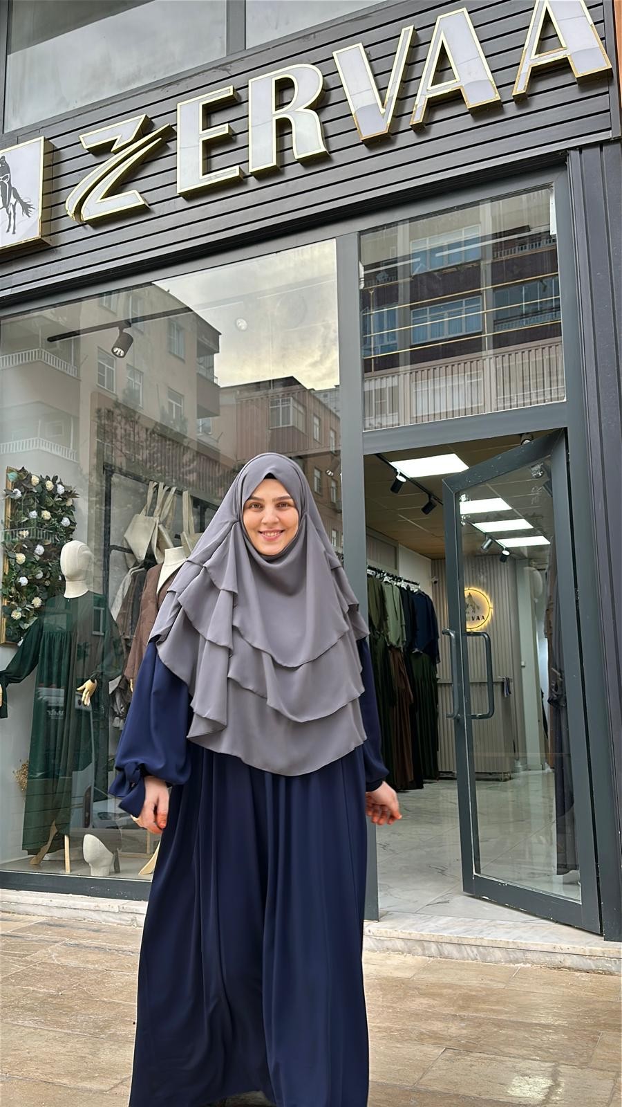 LACİVERT ELİF ABAYA 