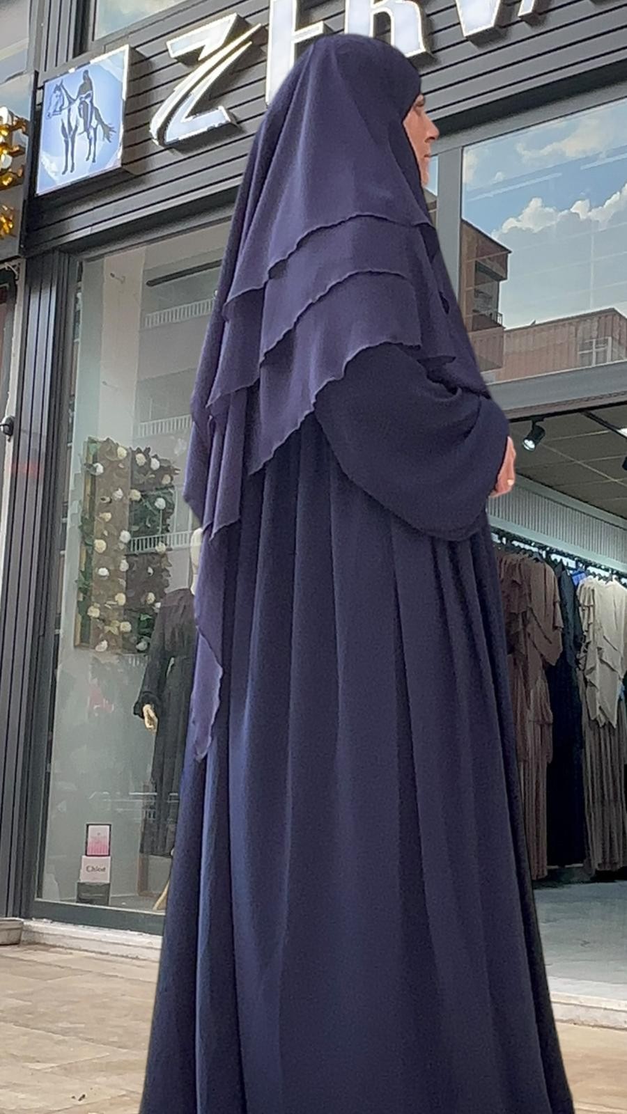 LACİVERT AİŞE ABAYA