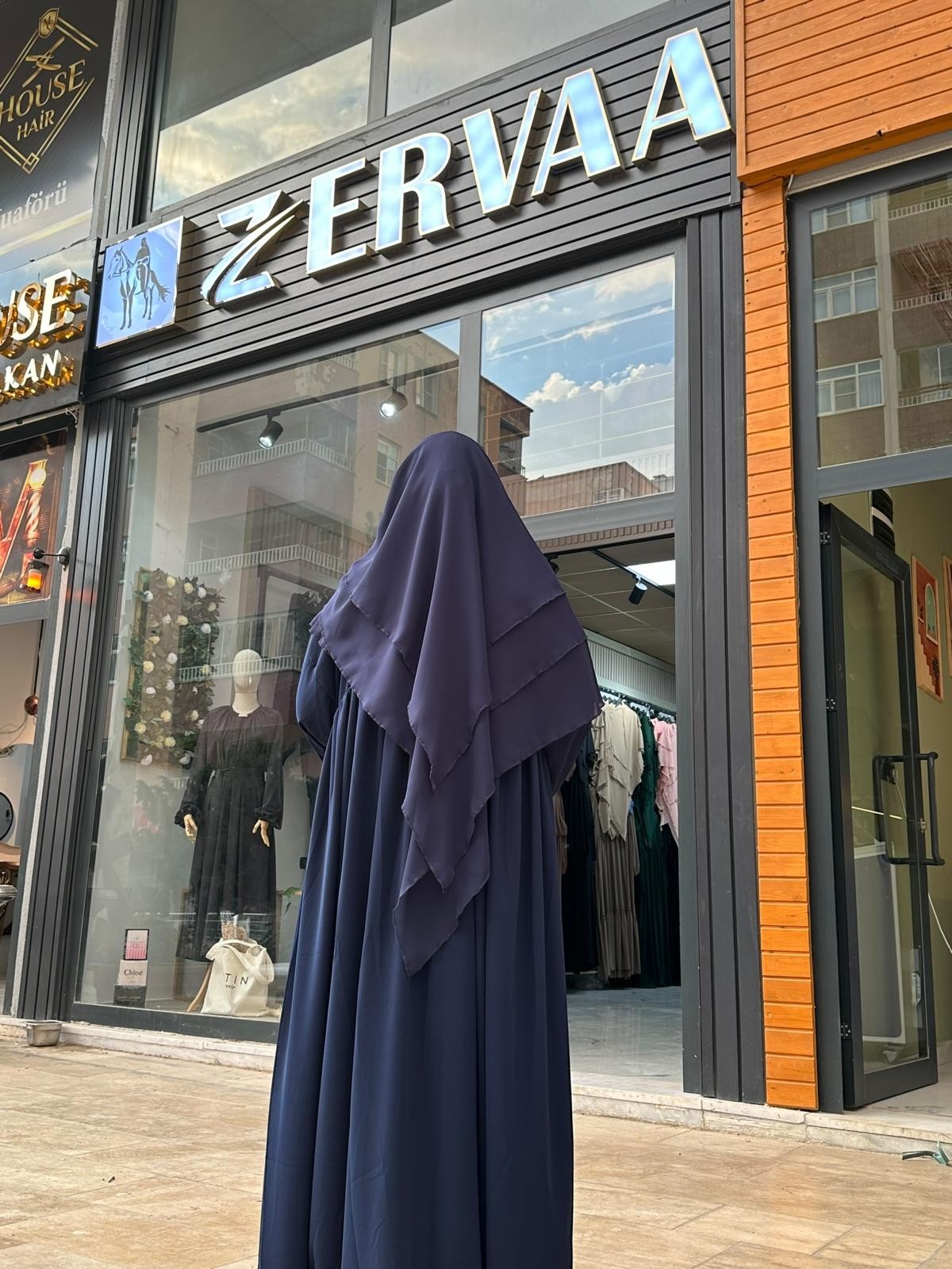 LACİVERT AİŞE ABAYA