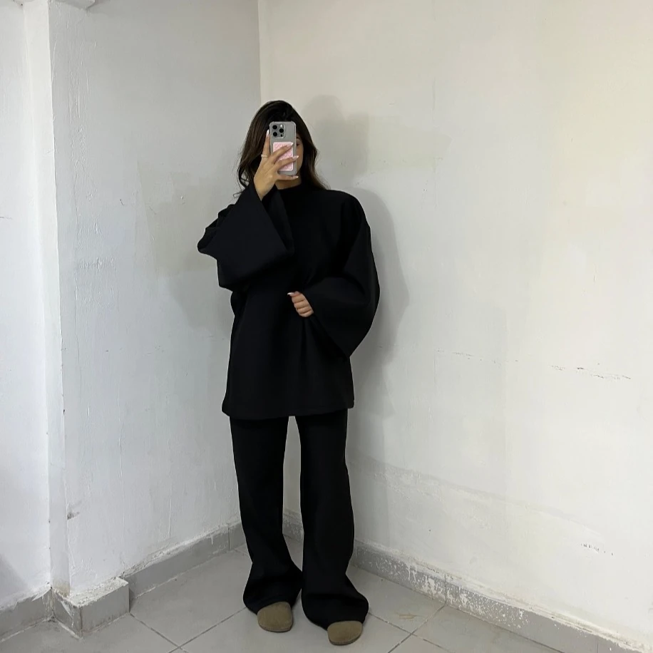 Basic tunik takım - Siyah