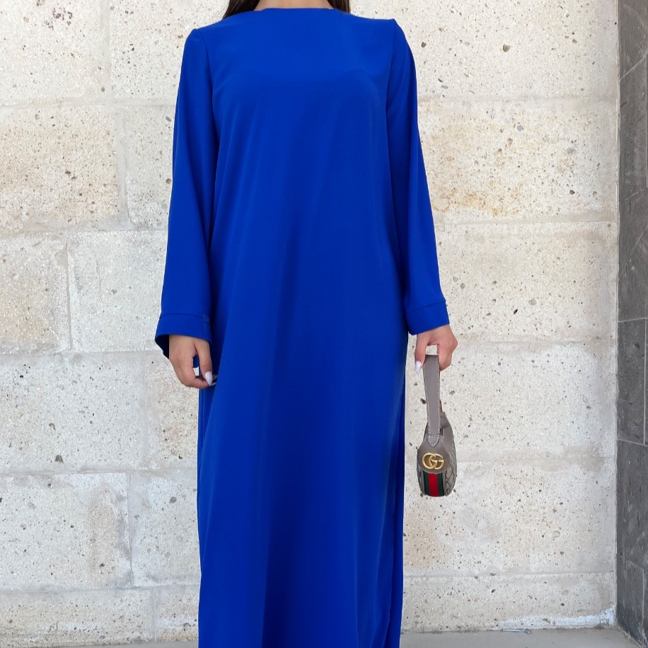 Basic Rana dress - Saks mavisi