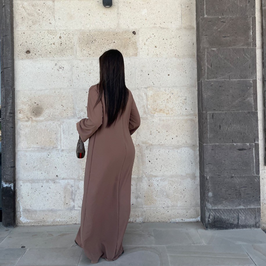 Basic Rana dress - Sütlü kahve