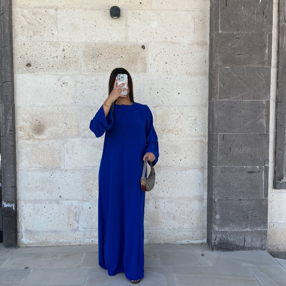 Basic Rana dress - Saks mavisi