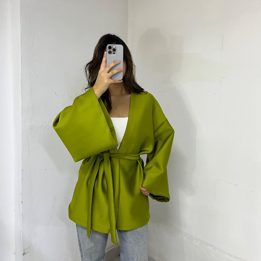 Basic kimono - Fıstık yeşili