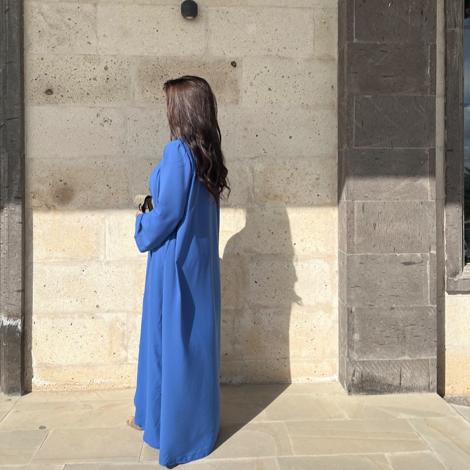 Basic abaya takım - Mavi