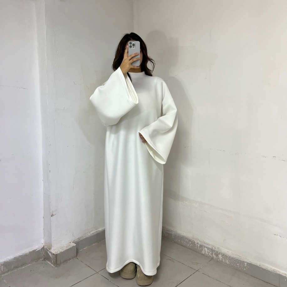 Basic elbise - Beyaz