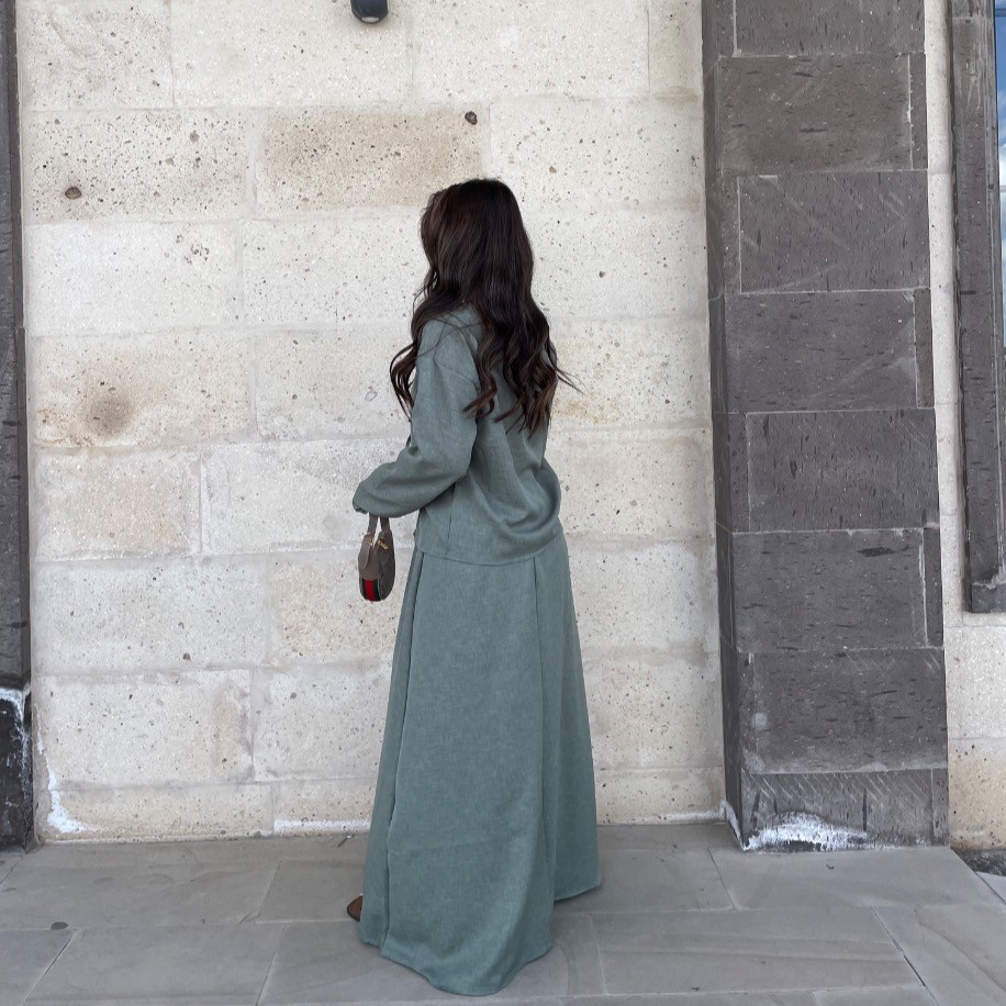 Kimono etek takım - Mint yeşili