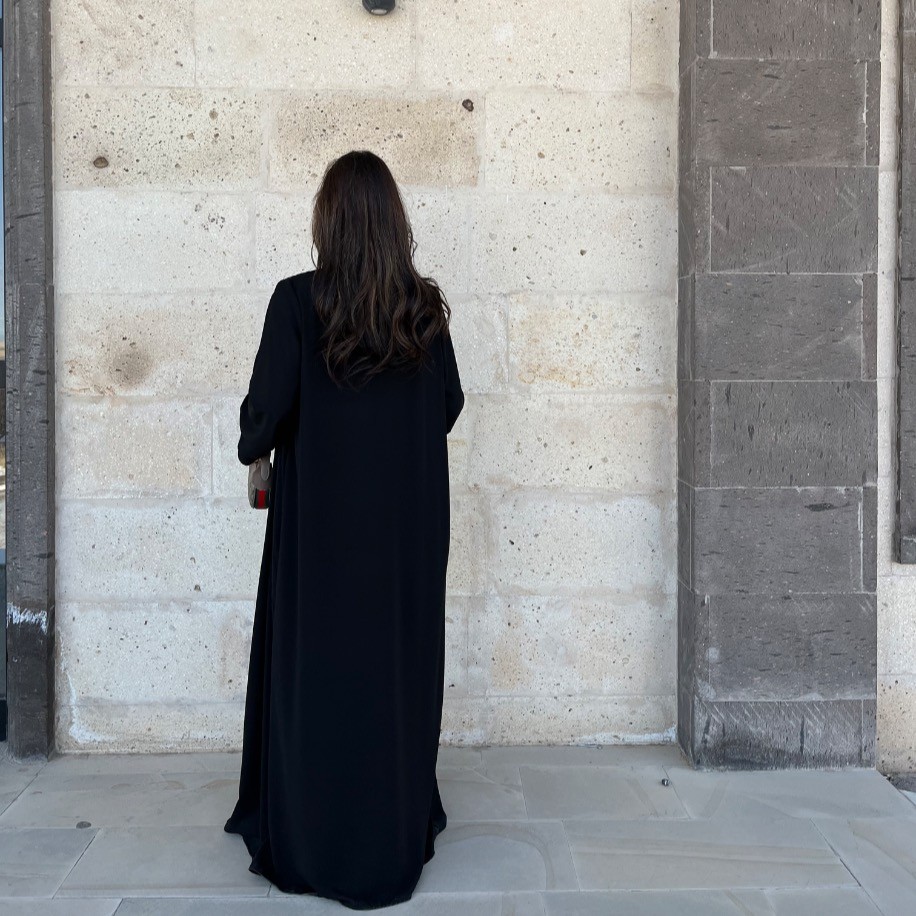 Basic abaya takım - Siyah