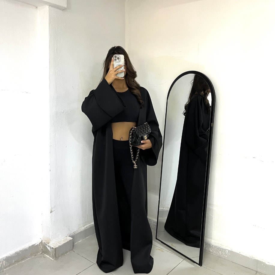 Basic scuba abaya - Siyah