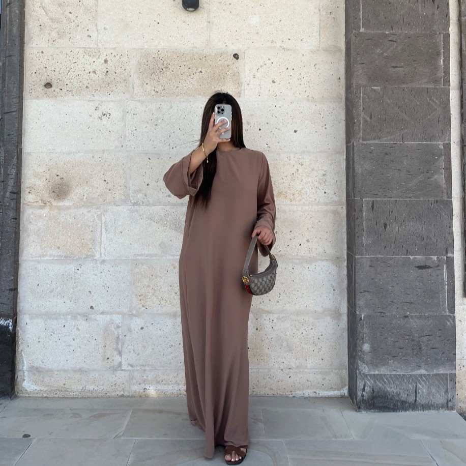 Basic Rana dress - Sütlü kahve