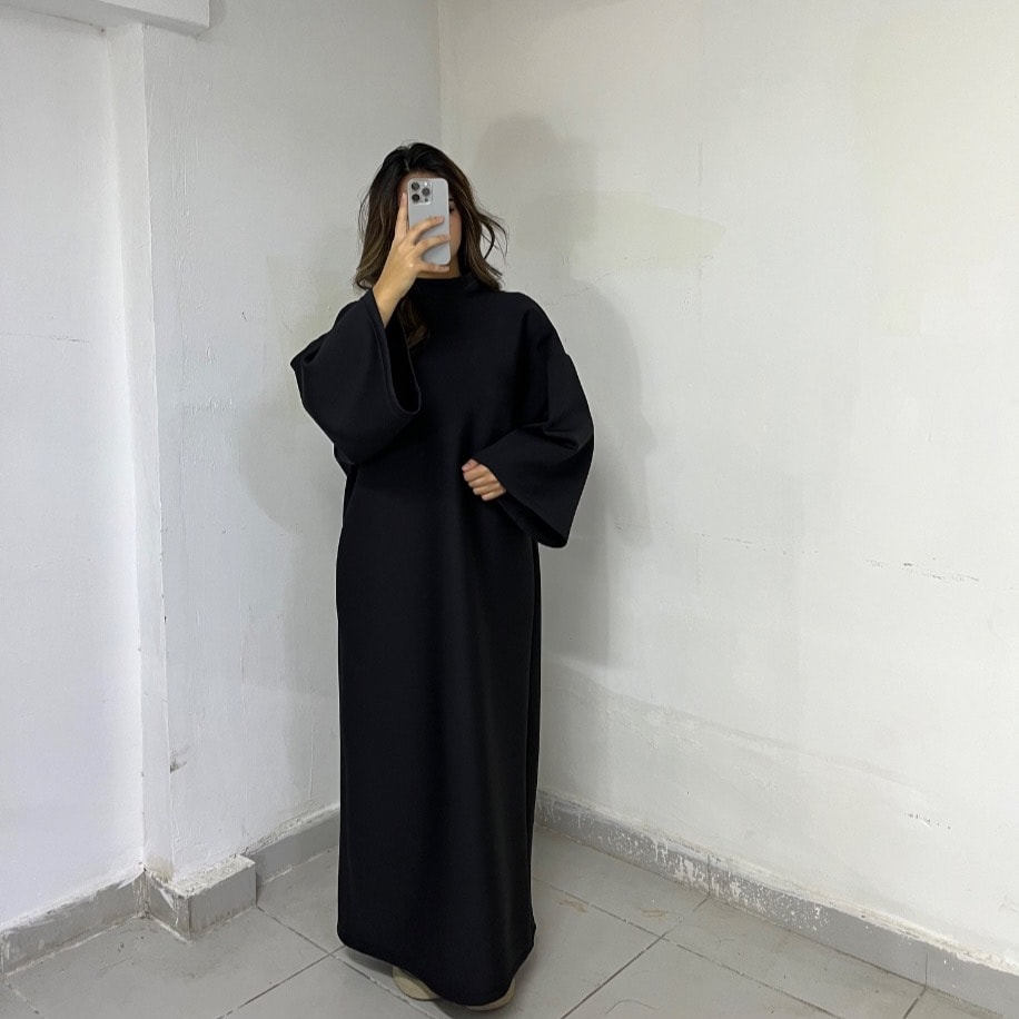 Basic elbise - Siyah