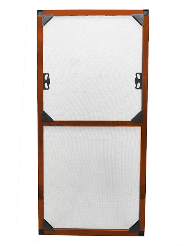 Sabit Sök Tak Kapı Sinekliği (En: 0-90 cm. Boy: 0-210 cm) (Pabuçlu & Dıştan Takma) - Kahverengi