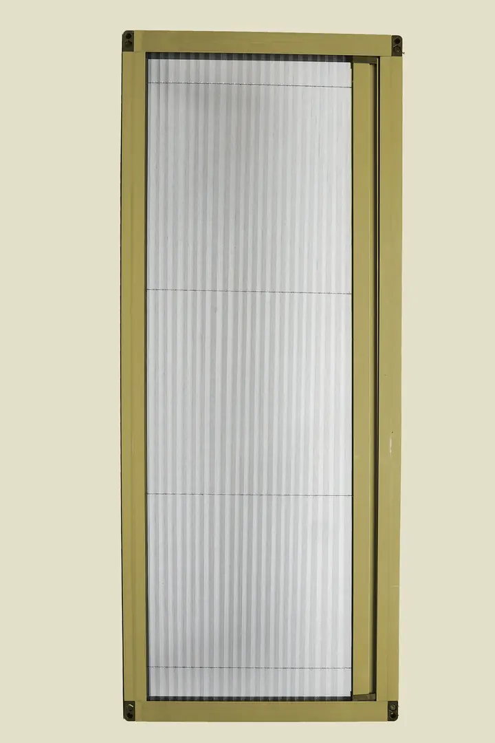 Cam Balkon Kasalı Akordeon Sineklik(Tek Kanat / Max 120x200) - Bronz
