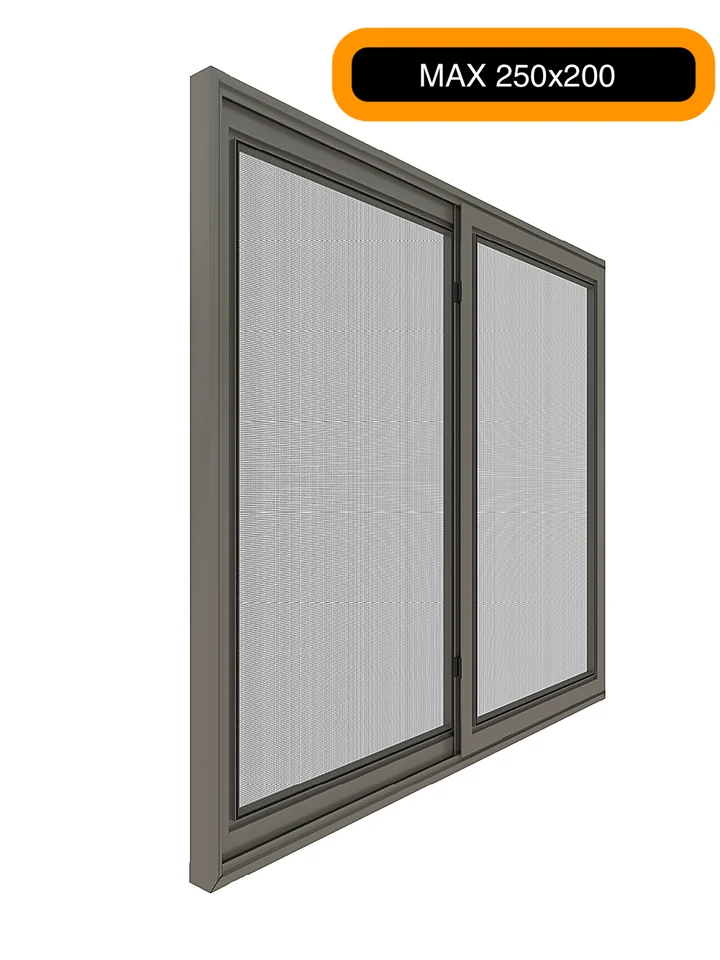 Cam Balkon Sinekliği(Max 250x200 cm) Çift Kanatlı Sürme Sineklik - Antrasit