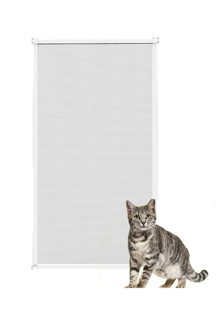 KEDİ Tüllü SABİT SÖK TAK Pencere (Max 70x130) Sinekliği, Özel Ölçü Verebilirsin (Pabuçlu & Dıştan Takma) - Beyaz
