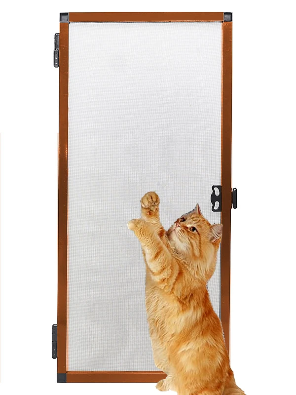 KEDİ Tüllü Menteşeli PENCERE Sinekliği (PET TÜL)70x130 Cm. Özel Ölçü Verebilirsiniz. - Kahverengi