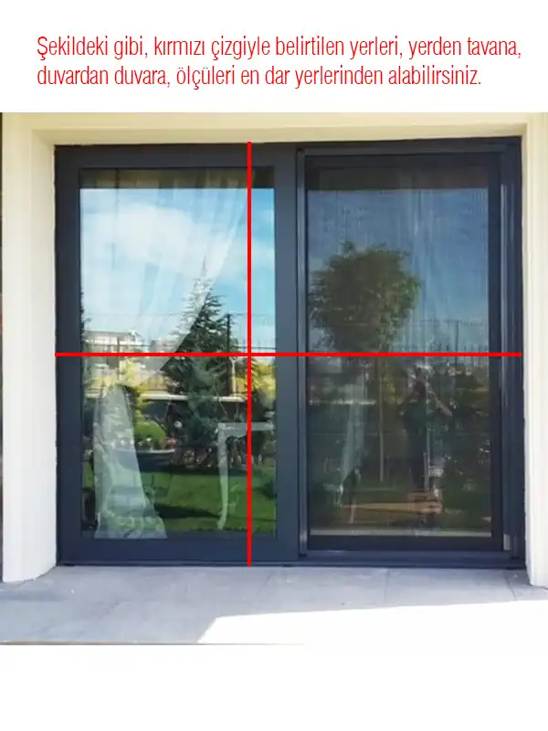KEDİ Tüllü Sürme Pencere Sineklik (Max: 140x180)