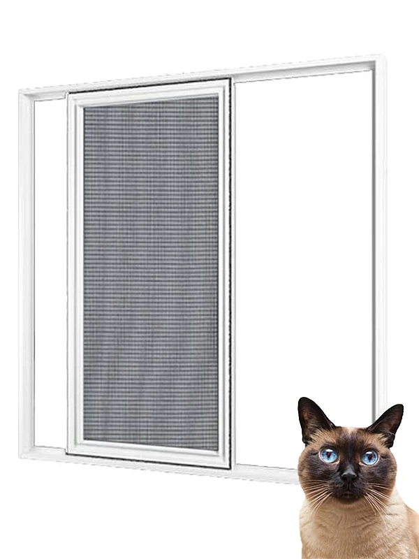 KEDİ Tüllü Sürme Pencere Sineklik (Max: 140x180) - Beyaz