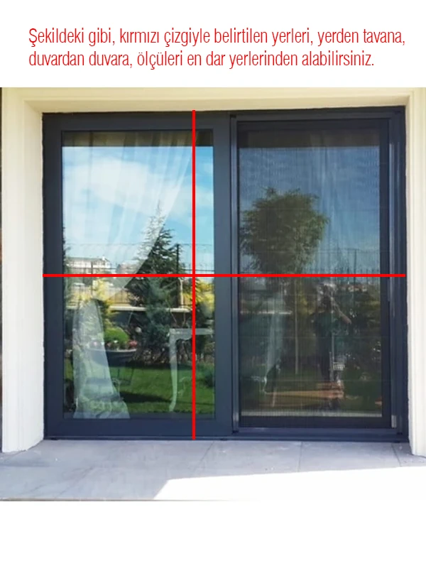 KEDİ Tüllü Sürme Pencere Sineklik (Max: 140x180)