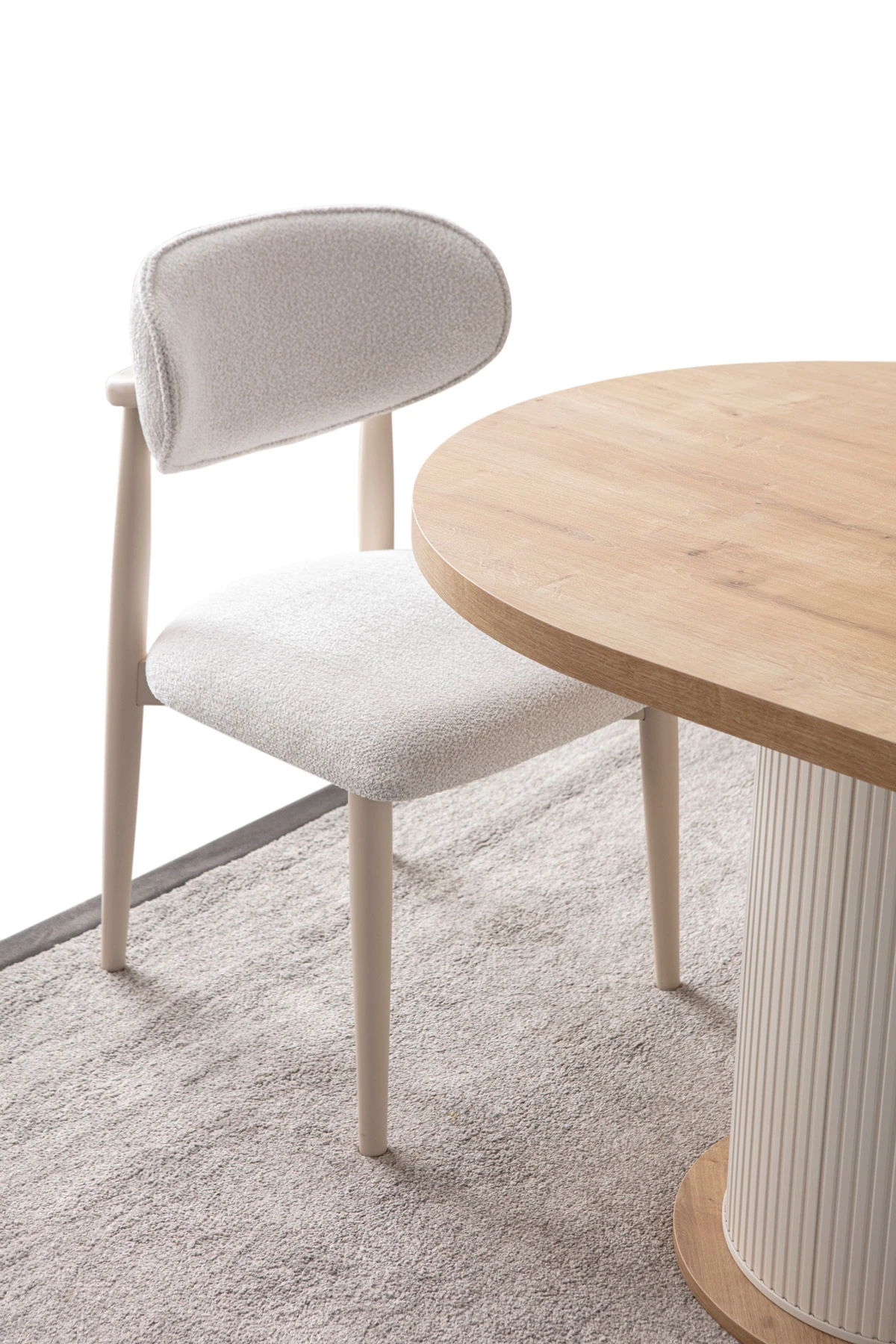 Safir Meşe Oval Masa