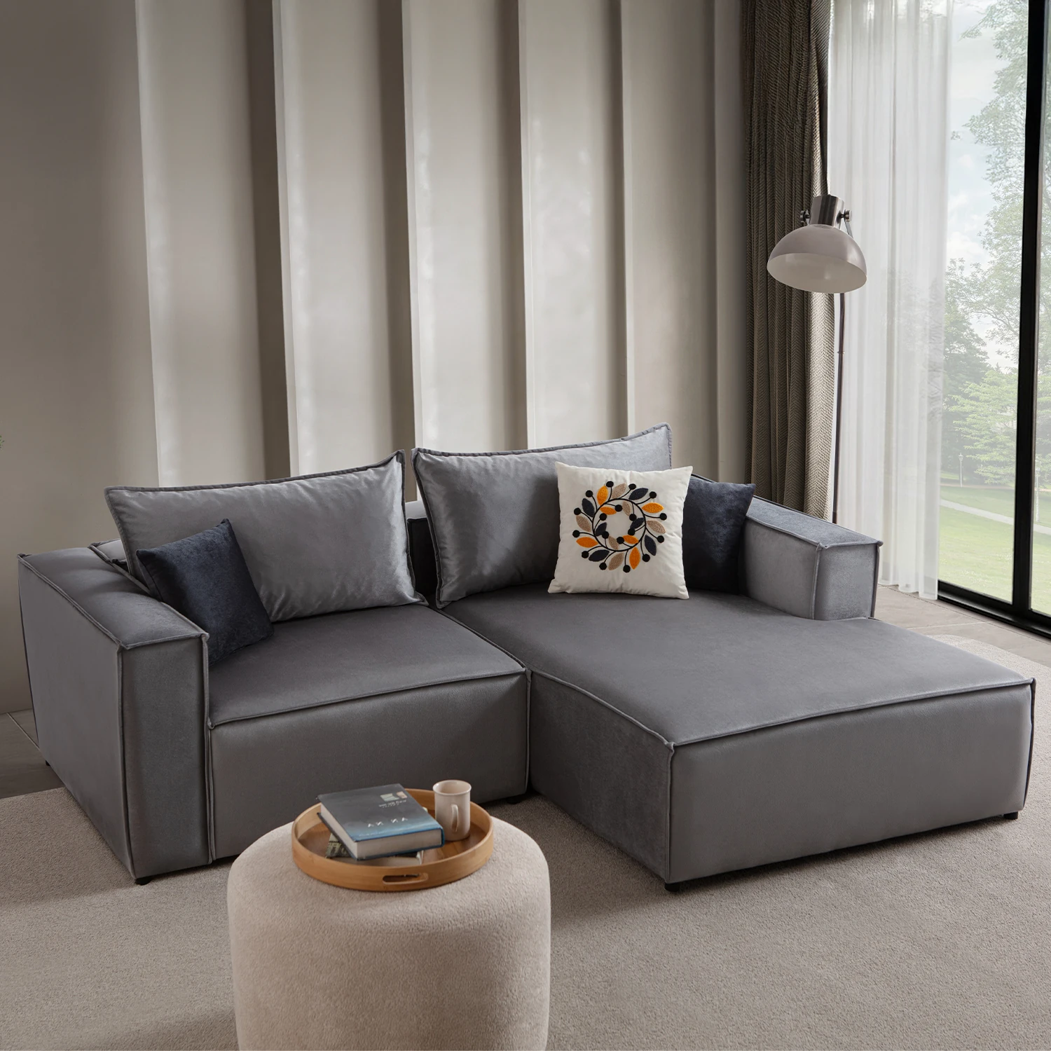 Arven Köşe Koltuk Takımı Gri