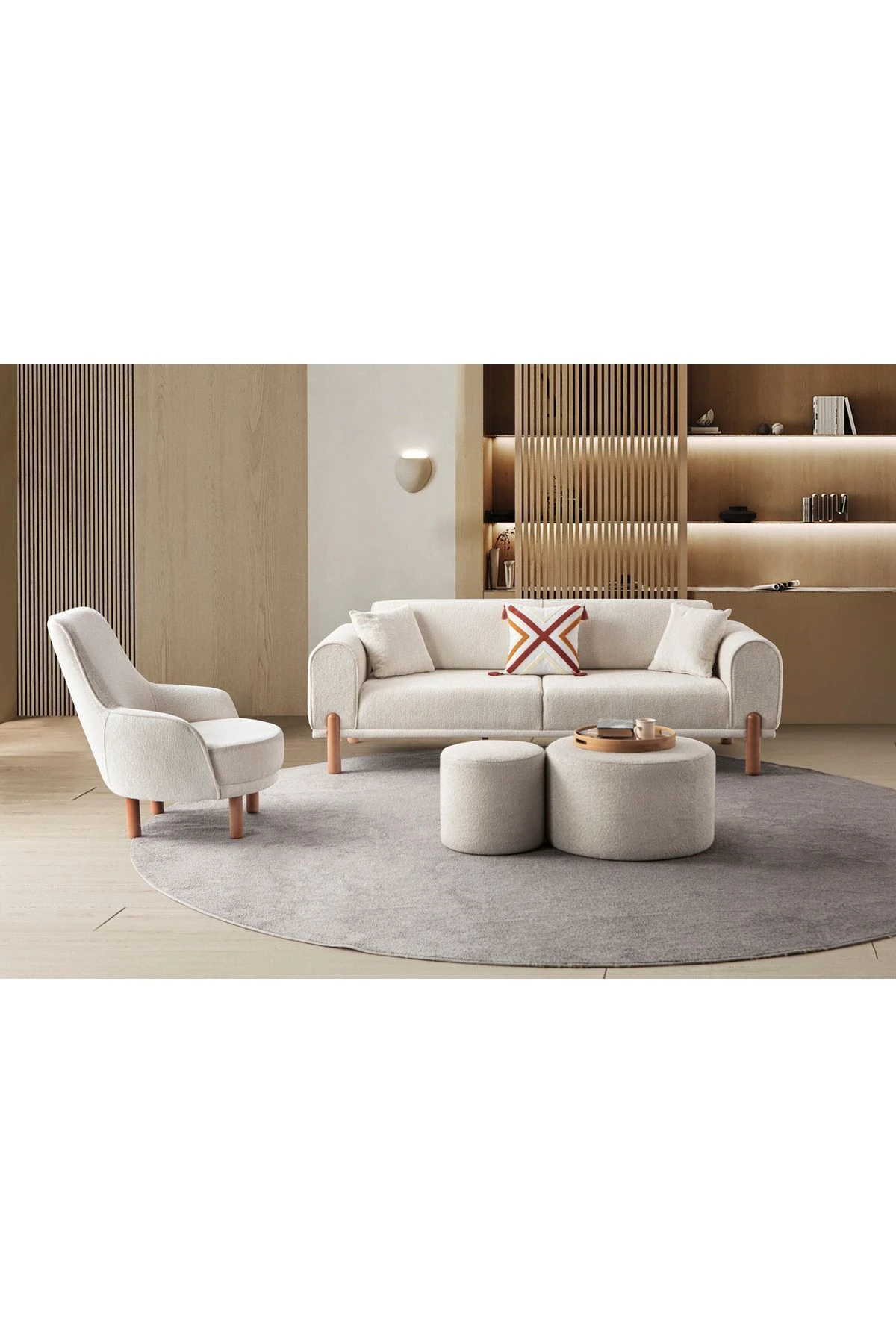 Armoni 3+1 Koltuk Takımı Krem