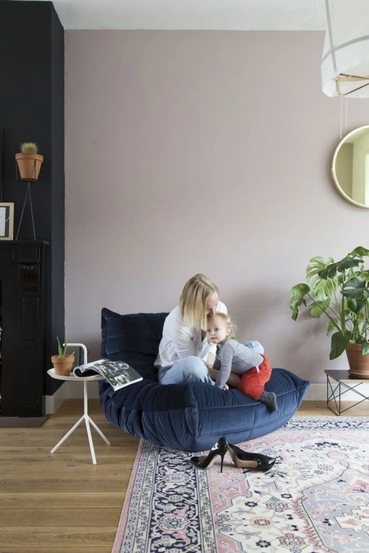 Puffer Relax Lacivert Berjer