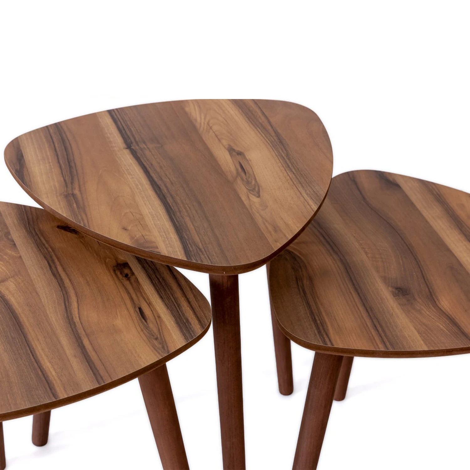 Vera Üçlü Zigon Sehpa Kahverengi