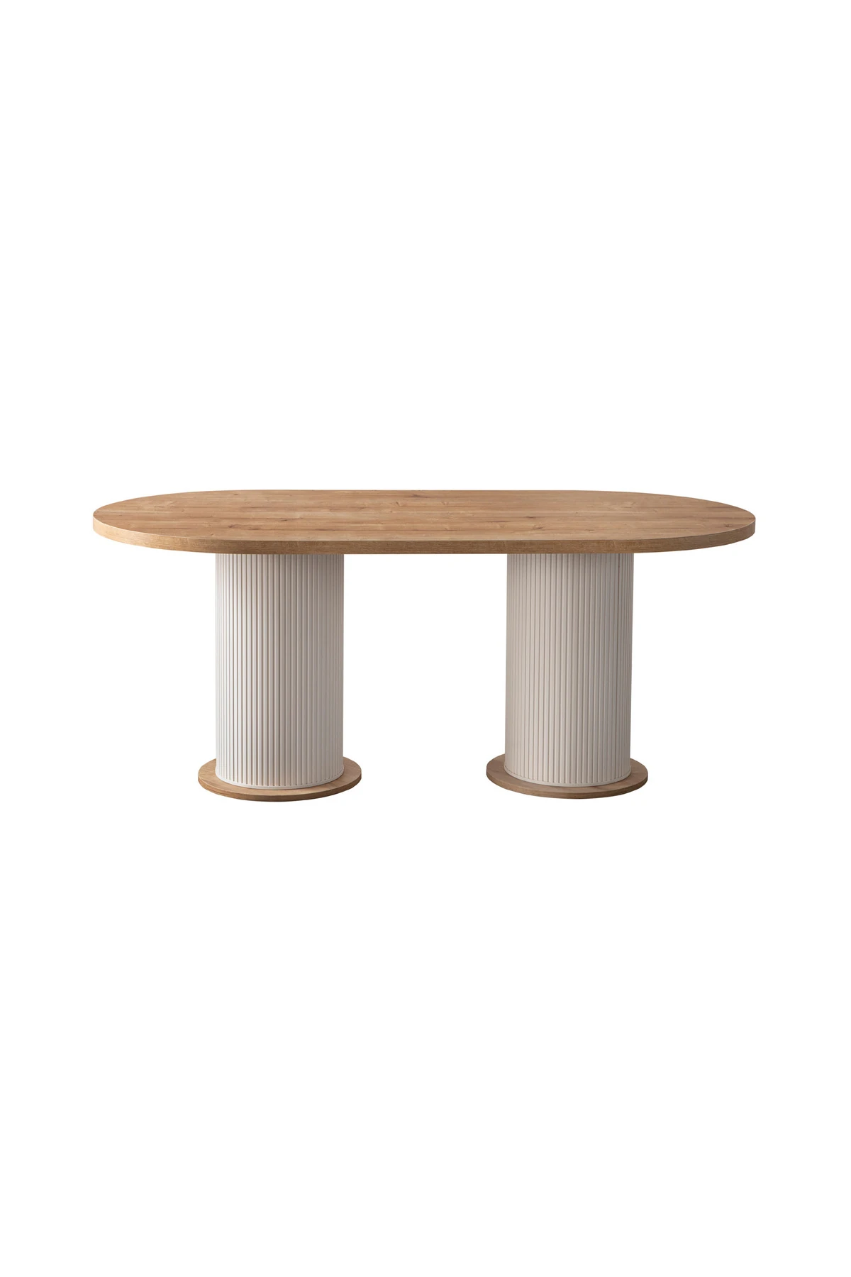 Safir Meşe Oval Masa