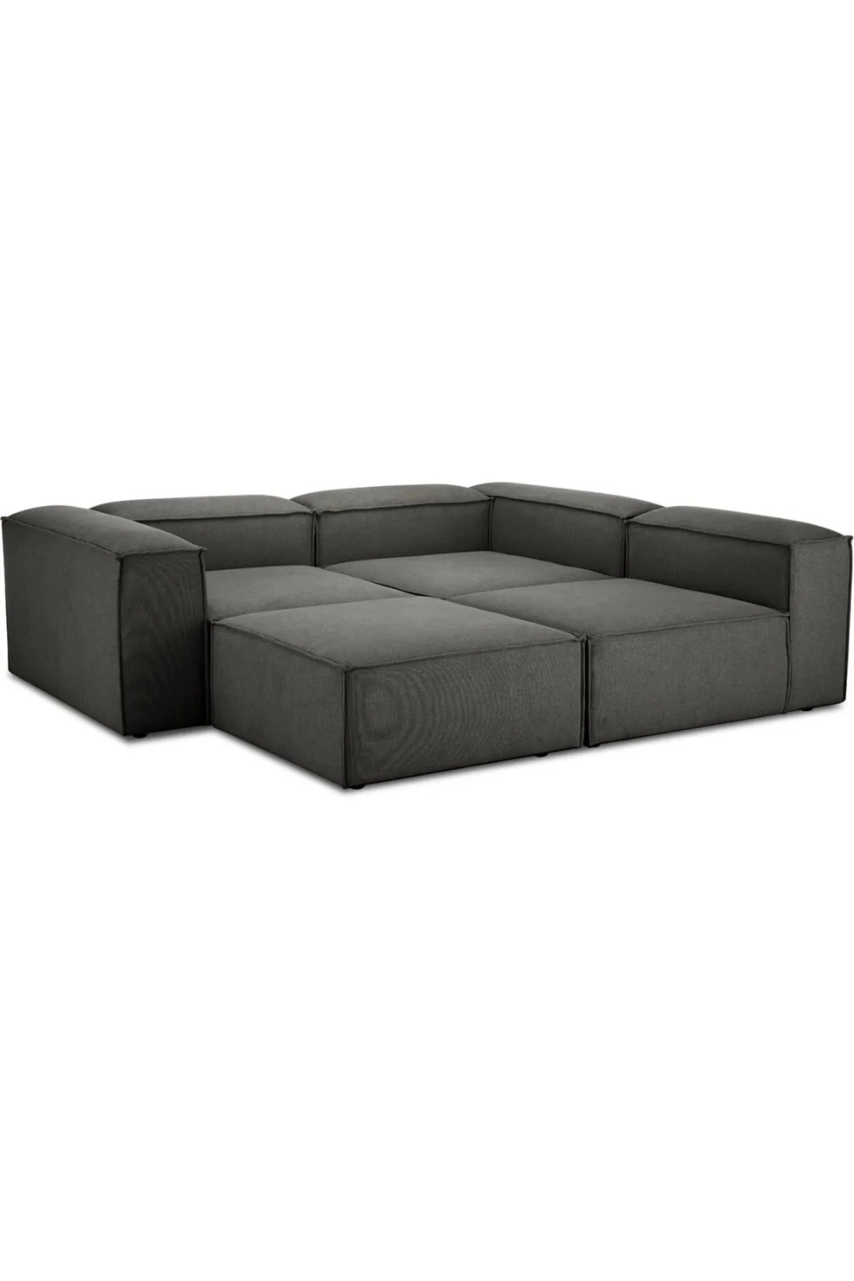Mira Relax 4 Modül Köşe Koltuk Keten Antrasit