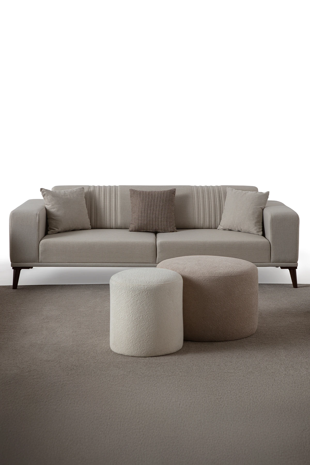 Regnar 3+3+1 Koltuk Takımı Krem