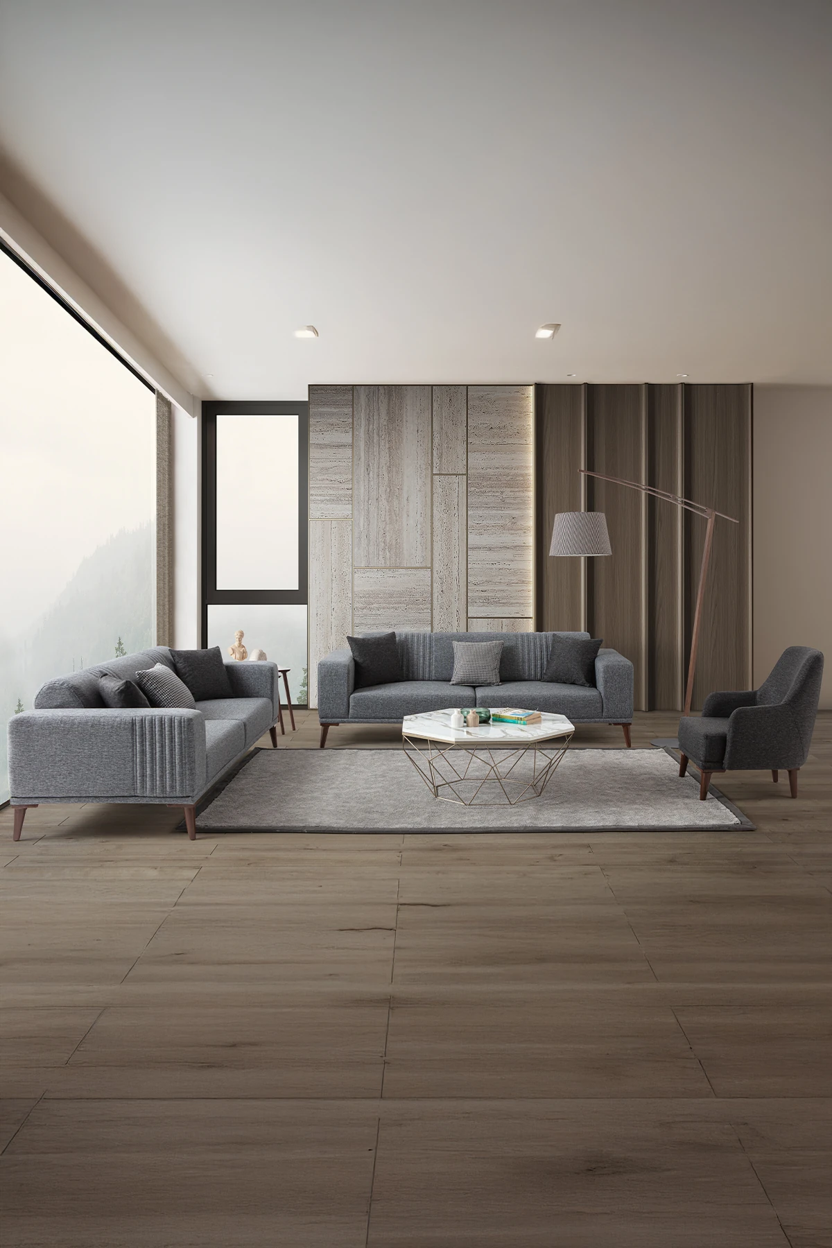 Regnar 3+3+1 Koltuk Takımı Gri