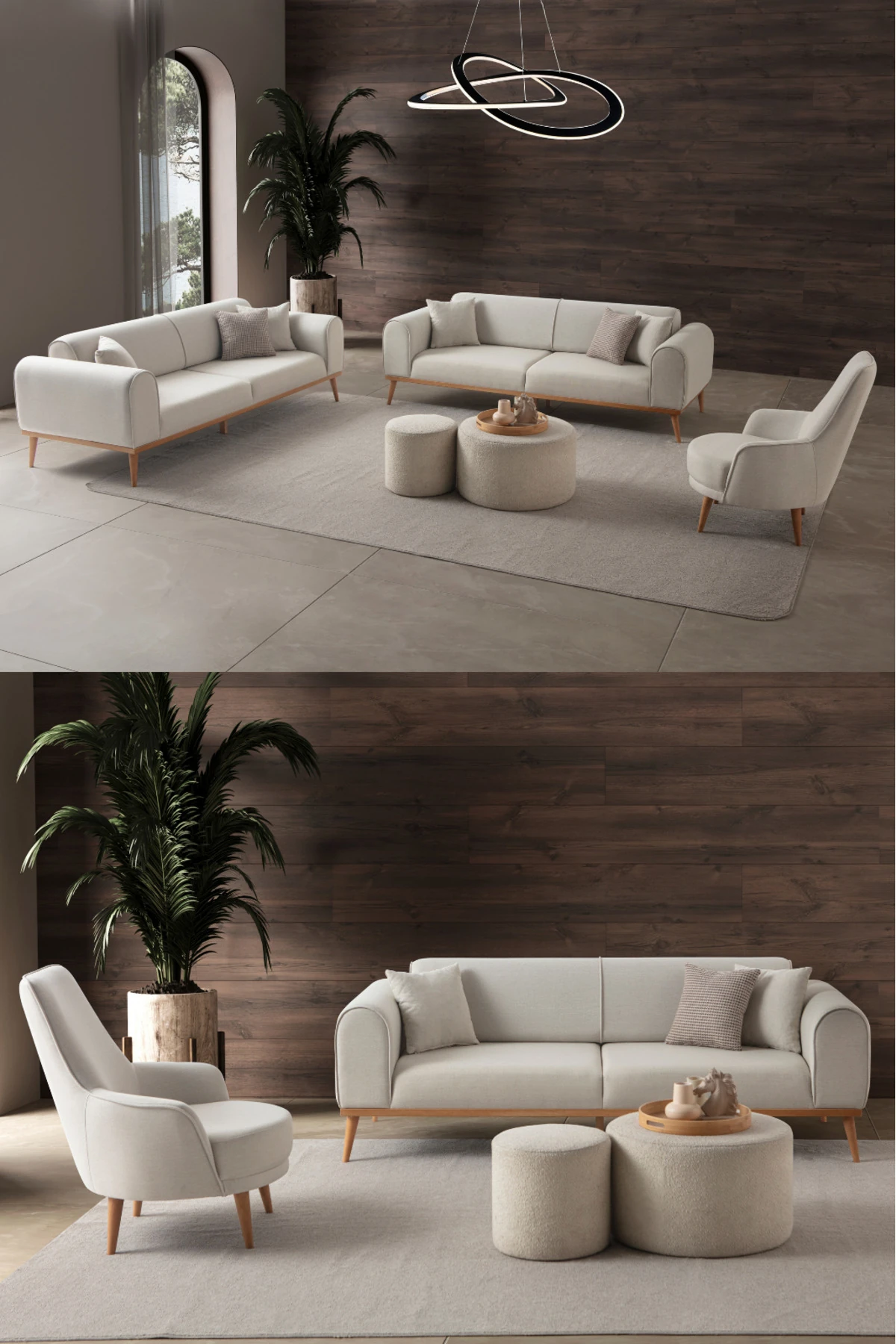 Rebul 3+3+1 Koltuk Takımı Bej