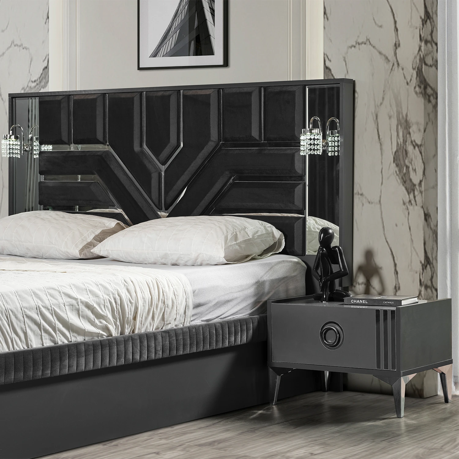 Roma Benchli Bazalı Karyola