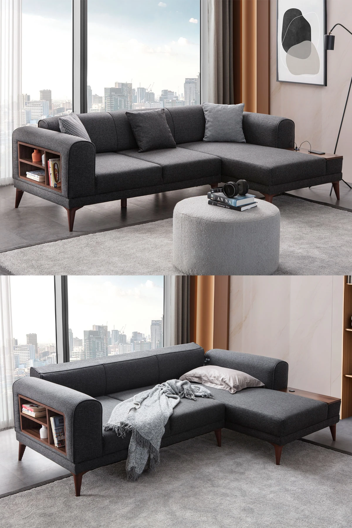 Drog Köşe Koltuk Takımı Antrasit