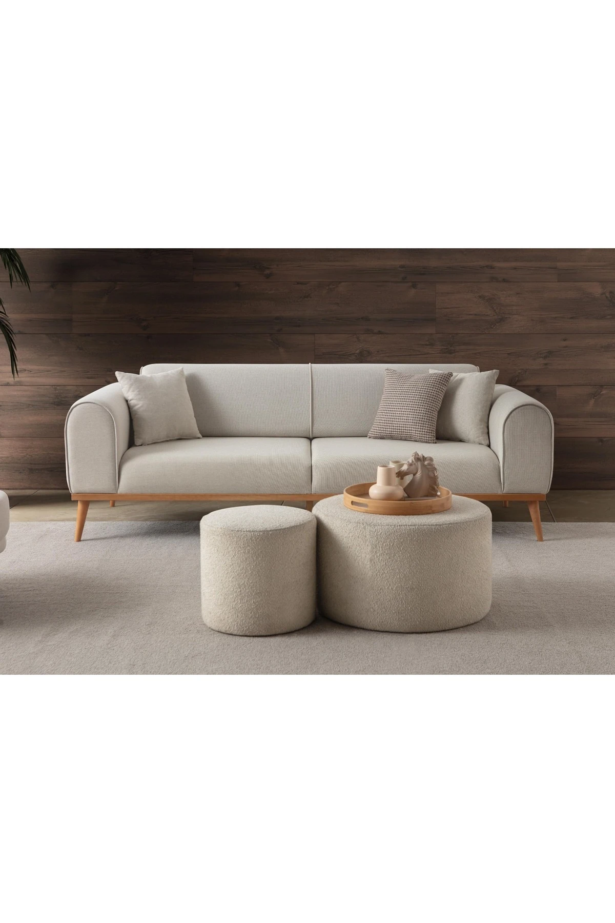 Rebull 3+3 Koltuk Takımı Krem